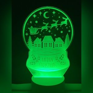 LED Sign Christmas Snow Globe